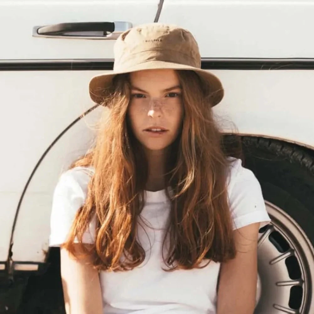 Casual Tan Bucket Hat - Women's Sun Hat